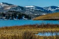 Last look at winter in the foothills. Chain Lake Provincial Park. Alberta Canada Royalty Free Stock Photo