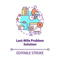 Last-mile problem solution concept icon