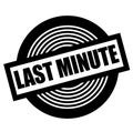 Last Minute black stamp Royalty Free Stock Photo