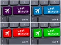 Last minute button on computer keyboard Royalty Free Stock Photo