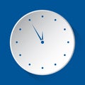 Last minute clock - blue icon on white button Royalty Free Stock Photo