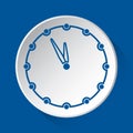 Last minute clock - blue icon on white button Royalty Free Stock Photo