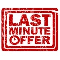 Last minute offer rubber stamp Royalty Free Stock Photo