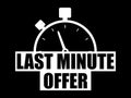 Last minute offer white black design vector illustration Royalty Free Stock Photo