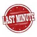 Last minute sign or stamp Royalty Free Stock Photo