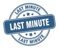 last minute stamp. last minute round grunge sign. Royalty Free Stock Photo