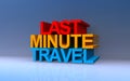 last minute travel on blue Royalty Free Stock Photo