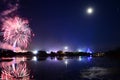 The Last Night at the 2018 Isle of Wight Festival Fireworks Royalty Free Stock Photo