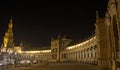 Last night in Seville, Spain Royalty Free Stock Photo