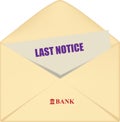 Last notice from bank