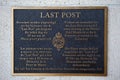 The Last Post Plaque at the Menin Gate