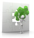 The last puzzle piece - solution Royalty Free Stock Photo