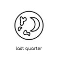 Last quarter icon from Weather collection.