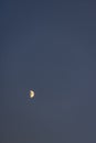 the last quarter of the waning moon at dusk Royalty Free Stock Photo