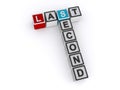 Last second word block on white Royalty Free Stock Photo
