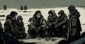The Last Stand: A Cinematic and Detailed 2D Illustration of Survivors, Made with Generative AI