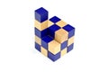 Last step to complete the block of Snake Cube Puzzle Game