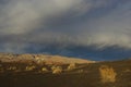 Last sun light near Ubehebe Crater, California Royalty Free Stock Photo