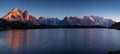 Last sunlight on Mont Blanc Royalty Free Stock Photo