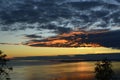 Last Sunlight Over a Calm Sea