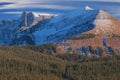 Last Sunlight on San Juan Mountains Royalty Free Stock Photo