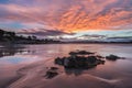 Last sunset of the year in Arnao beach