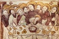 The last supper gothic fresco