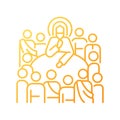 Last Supper gradient linear vector icon Royalty Free Stock Photo