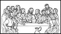 Last supper of Jesus disciples Royalty Free Stock Photo