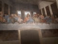 The Last Supper by Leonardo da Vinci in The Church and Convent of Santa Maria Delle Grazie, Milan, Italy. Royalty Free Stock Photo