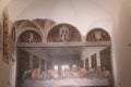 The Last Supper by Leonardo da Vinci in The Church and Convent of Santa Maria Delle Grazie, Milan, Italy. Royalty Free Stock Photo