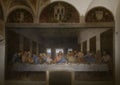 The Last Supper by Leonardo da Vinci in The Church and Convent of Santa Maria delle Grazie, Milan, Italy. Royalty Free Stock Photo