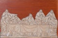 The Last Supper made of polish wood