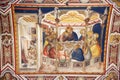 The last supper by Pietro Lorenzetti in Basilica of Saint Francis