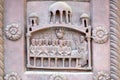 Last Supper on the San Ranieri gate of the Cathedral St. Mary of the Assumption in Pisa Royalty Free Stock Photo