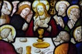 The Last Supper in stained glass Royalty Free Stock Photo