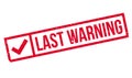 Last Warning rubber stamp