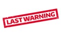 Last Warning rubber stamp