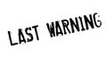 Last Warning rubber stamp