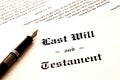 Last will and testament Royalty Free Stock Photo