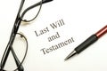 Last Will and Testament Royalty Free Stock Photo