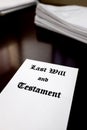 Last Will and Testament on Desk for Estate Planning Royalty Free Stock Photo