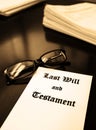 Last Will and Testament on Desk for Estate Planning Royalty Free Stock Photo