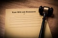 Last Will And Testament Document On Desk Royalty Free Stock Photo