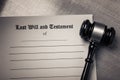 Last Will And Testament Document On Desk Royalty Free Stock Photo