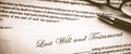 Last Will And Testament Document With Pen And Reading Glasses Royalty Free Stock Photo