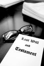 Last Will and Testament Estate Planning Documents on Desk Royalty Free Stock Photo