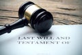 Last Will And Testament Royalty Free Stock Photo