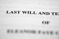 Last Will and Testament Legal Documents for Estate Planning Royalty Free Stock Photo