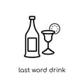 last word drink icon. Trendy modern flat linear vector last word